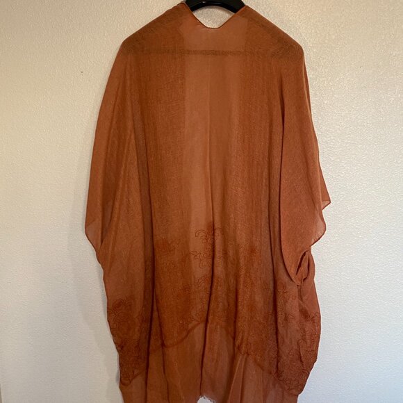 Women's Lace Layering Beach Cover-Up, S/M, Tan - Picture 2 of 2